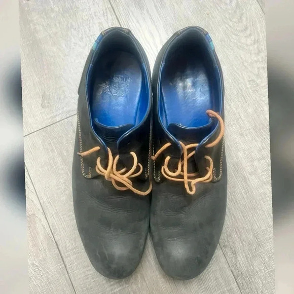 JOHN FLUEVOG RADIO CBC DERBY OXFORD BLACK LEATHER LACE UP SHOES men's US 9 - Picture 6 of 7
